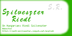 szilveszter riedl business card
